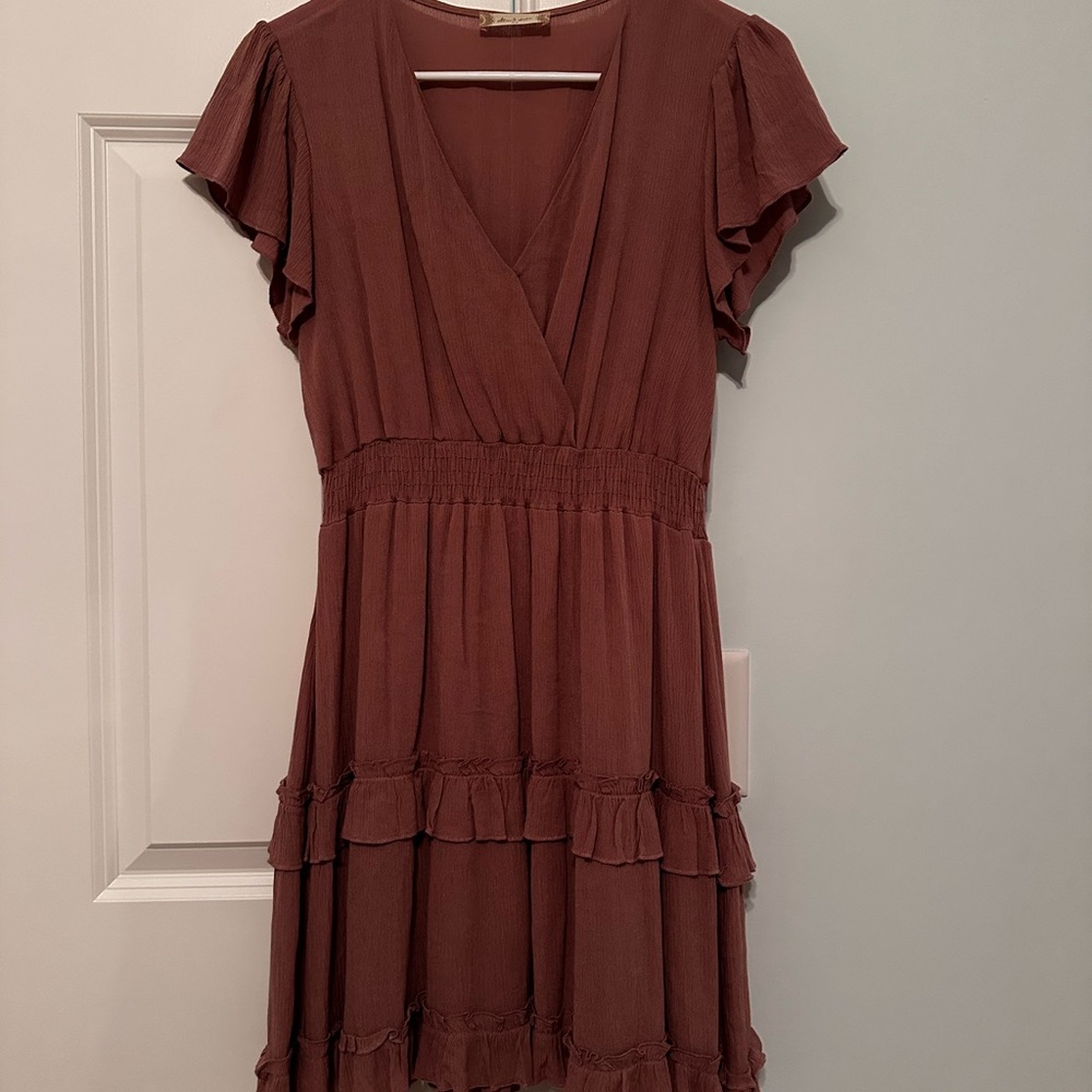 Altar'd State Brown Midi Dress
